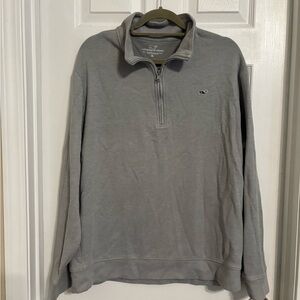 Vineyard Vines Men's Gray Quarter-Zip Sweater XL